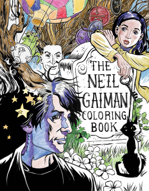 Front cover_The Neil Gaiman Coloring Book