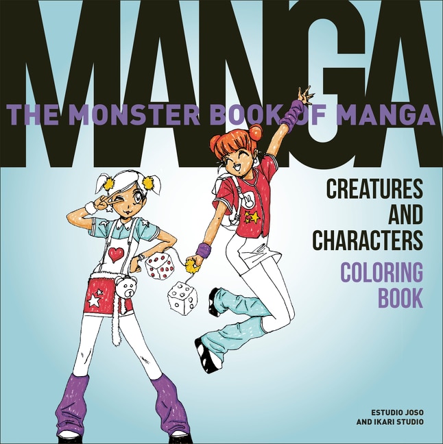 Front cover_The Monster Book of Manga Creatures and Characters Coloring Book