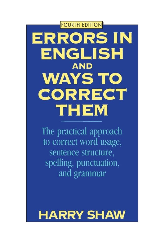 Front cover_Errors In English And Ways To Correct Them