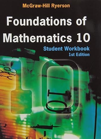 Foundations Of Mathematics 10: Student Workbook image number 0