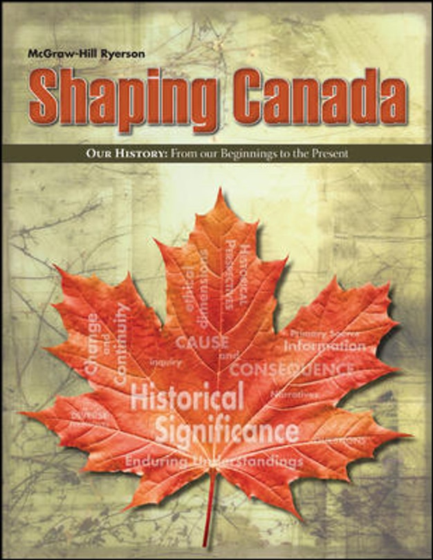 Couverture_SHAPING CANADA OUR HISTORIES F ROM THE BEGINNING TO PRESENT