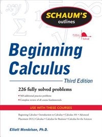 Front cover_Schaum's Outline of Beginning Calculus