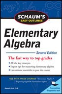 Front cover_Schaum's Easy Outline of Elementary Algebra, Second Edition