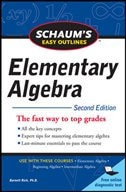 Front cover_Schaum's Easy Outline of Elementary Algebra, Second Edition