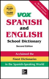 Couverture_VOX Spanish and English School Dictionary, Paperback, 2nd Edition