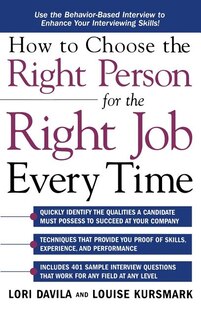 Couverture_How to Choose the Right Person for the Right Job Every Time