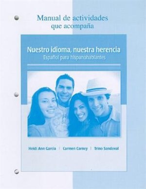 Front cover_Manual de actividades t/a Nuestro idioma, nuestra herencia