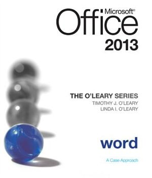 Front cover_The O'Leary Series: Microsoft Office Word 2013, Introductory