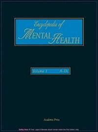 Front cover_Encyclopedia of Mental Health, Volume 1