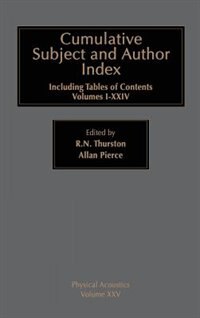 Couverture_cumulative Subject And Author Index, Including Tables Of Contents Volumes 1-23