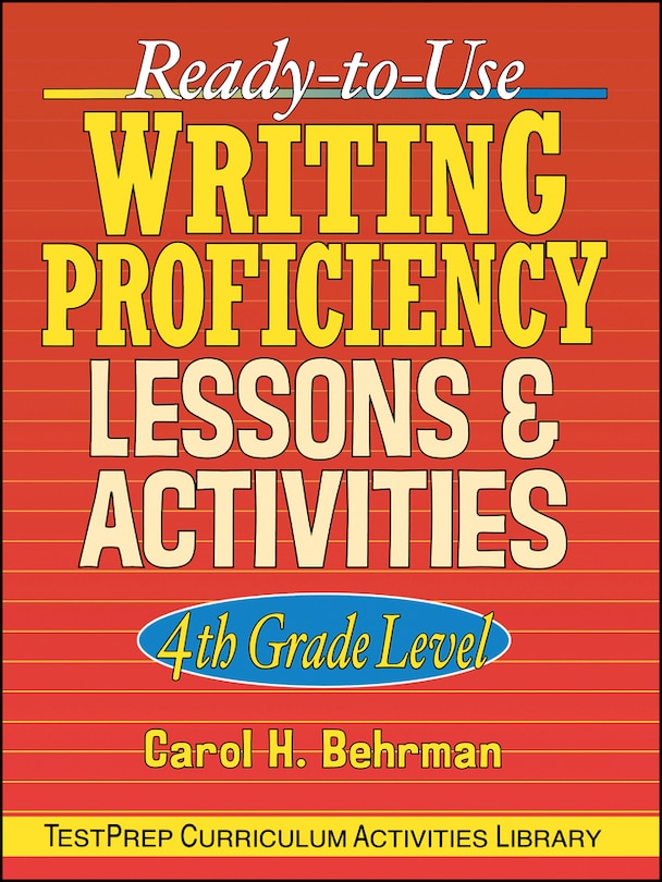 Front cover_Ready-to-Use Writing Proficiency Lessons and Activities