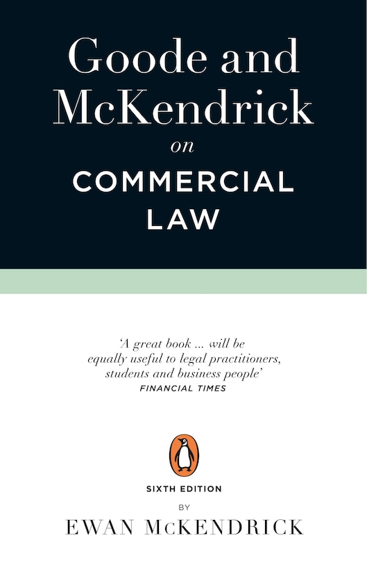 Front cover_Goode And Mckendrick On Commercial Law