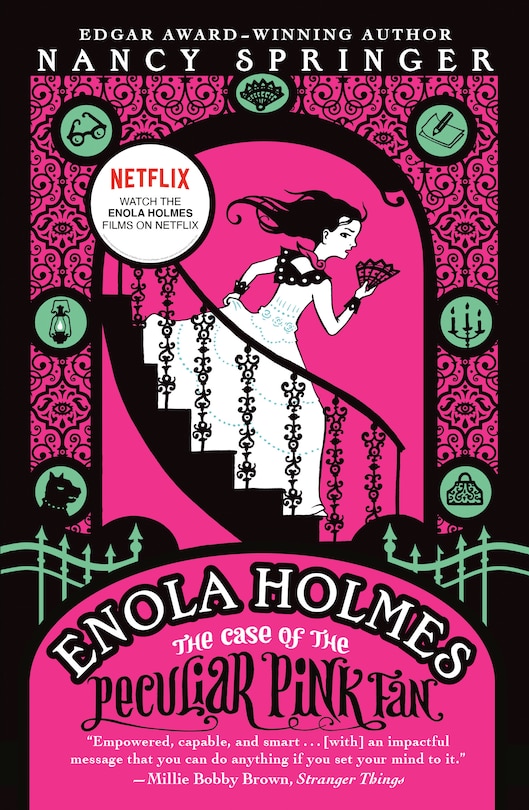 Front cover_Enola Holmes: The Case of the Peculiar Pink Fan