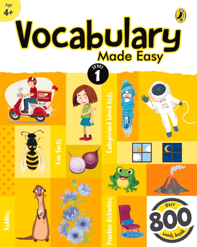 Couverture_Vocabulary Made Easy Level 1: Fun, Interactive English Vocab Builder, Activity & Practice Book With Pictures For Kids 4+, Collection Of 800+ Everyday Words| Fun Facts, Riddles For Children, Grade 1