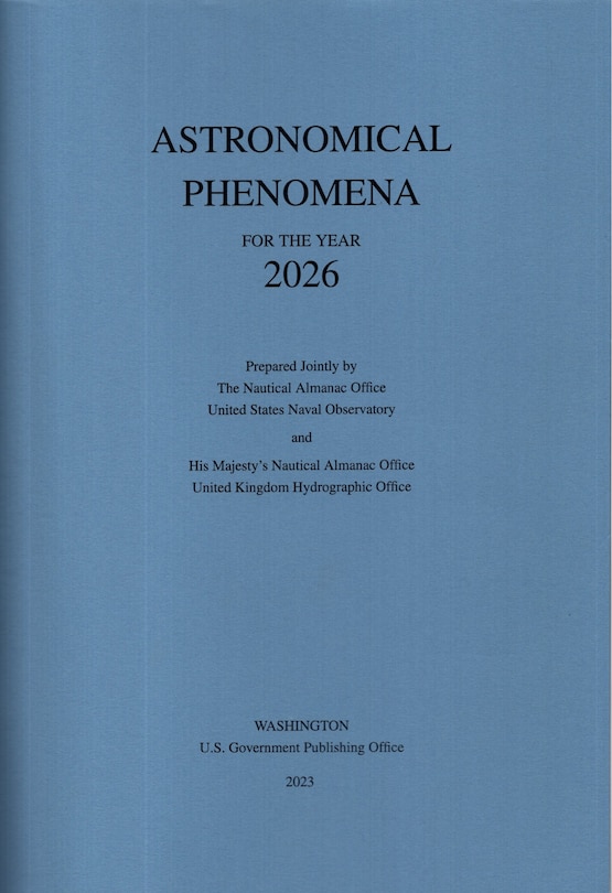 Front cover_Astronomical Phenomena For the Year 2026