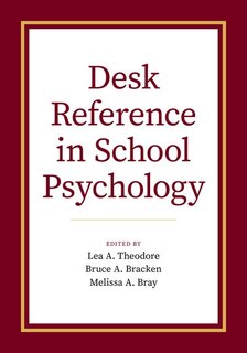 Couverture_Desk Reference in School Psychology
