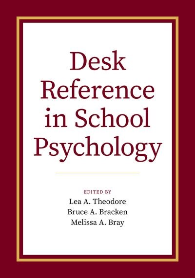 Couverture_Desk Reference in School Psychology