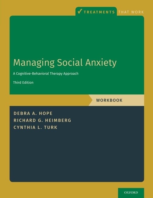 Front cover_Managing Social Anxiety, Workbook