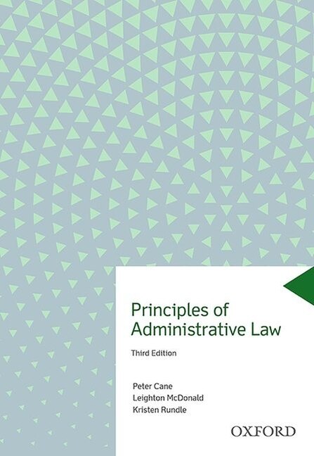 Front cover_Principles of Administrative Law