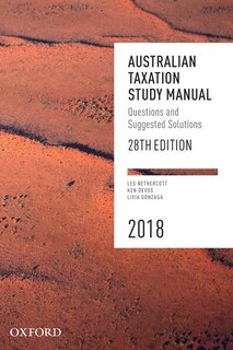 Couverture_Australian Taxation Study Manual 2018