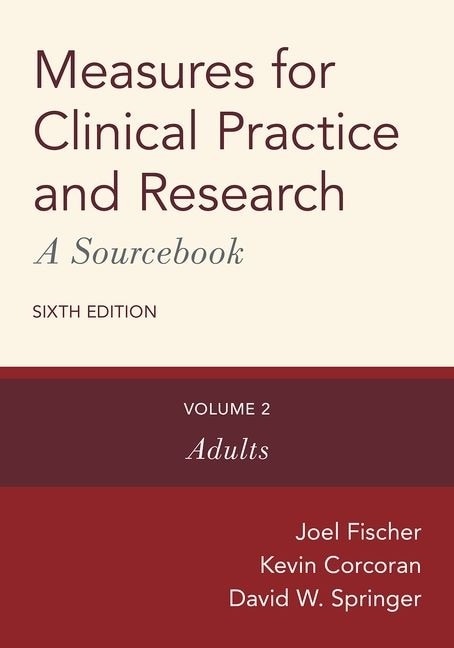 Front cover_Measures For Clinical Practice And Research: A Sourcebook