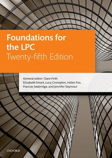 Couverture_Foundations For The Lpc
