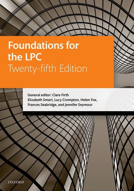 Couverture_Foundations For The Lpc