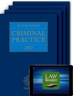 Front cover_Blackstone's Criminal Practice 2022: Book, All Supplements, And Digital Pack