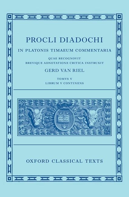 Front cover_Proclus: Commentary on Timaeus, Book 5 (Procli Diadochi, In Platonis Timaeum Commentaria Librum Primum)