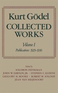 Collected Works: Volume I: Publications 1929-1936