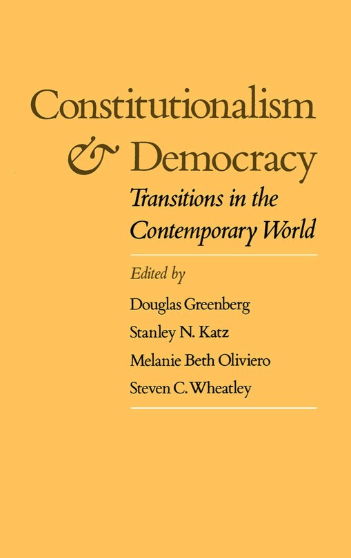 Front cover_Constitutionalism and Democracy