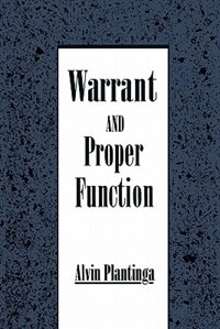 Couverture_Warrant and Proper Function