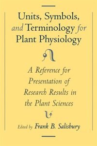 Front cover_Units, Symbols, and Terminology for Plant Physiology