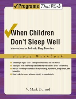 Front cover_Pediatric Sleep Disorders: Parent Workbook