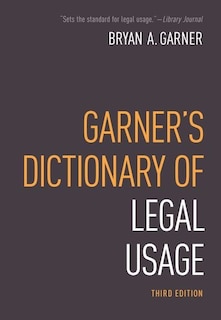 Front cover_Garner's Dictionary of Legal Usage