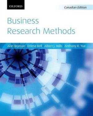 Business Research Methods: Canadian Edition