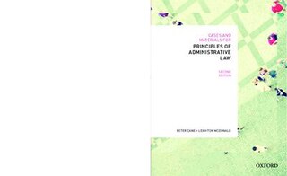Front cover_Cases and Materials for Principles of Administrative Law