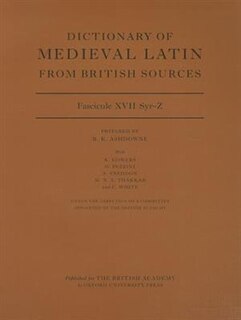 Couverture_Dictionary of Medieval Latin from British Sources, Fascicule XVII, Syr-Z