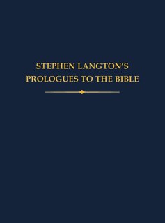 Front cover_Stephen Langton's Prologues To The Bible