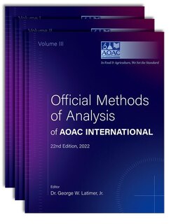 Front cover_Official Methods of Analysis of AOAC INTERNATIONAL