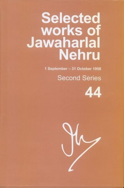Couverture_Selected Works of Jawaharlal Nehru (1 January-31 March 1958)