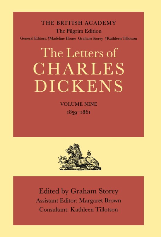 Couverture_The British Academy/The Pilgrim Edition of the Letters of Charles Dickens: Volume 9: 1859-1861