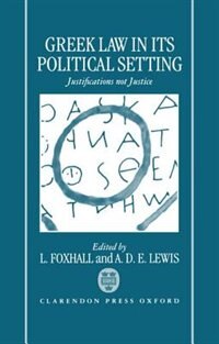 Front cover_Greek Law in Its Political Setting