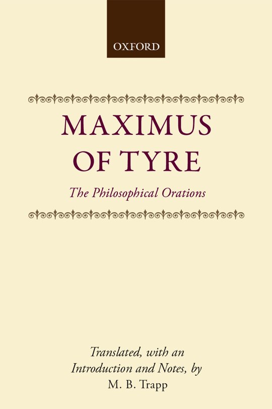 Front cover_Maximus of Tyre: The Philosophical Orations