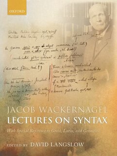 Couverture_Jacob Wackernagel, Lectures on Syntax