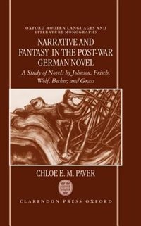 Front cover_Narrative and Fantasy in the Post-War German Novel