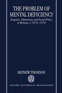 Front cover_The Problem of Mental Deficiency