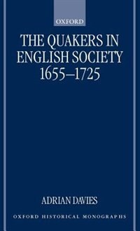 Front cover_The Quakers in English Society, 1655-1725