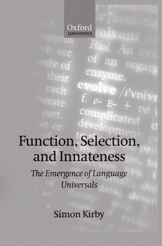 Front cover_Function, Selection, and Innateness