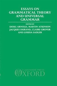 Couverture_Essays on Grammatical Theory and Universal Grammar